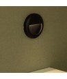 Applique murale LED 2W pour escaliers - Ronde, noir, 3000K, 80lm, Ø15cm, intérieur / extérieur