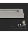 Spot LED rectangulaire 3W pour escaliers - IP65, gris, 3000K, encastrable au mur
