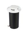 Spot LED encastrable sol / escalier 1W, 12V - IP67, 3000K, Ø60mm, noir, trou : Ø4,3cm
