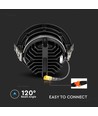 Dalle LED encastrable 20W Samsung - 1600lm, Ø16cm, bord noir, blanc chaud, garantie 5 ans