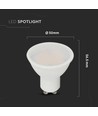 Spot LED GU10 4,5W - Plastique lisse, Puce Samsung, 6500K, 110°