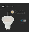 Spot LED GU10 4,5W - Plastique lisse, Puce Samsung, 6500K, 110°