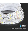 Ruban LED 5m 11W/m - 12V, IP20, 60 LED par mètre, 4000K, SMD 5050