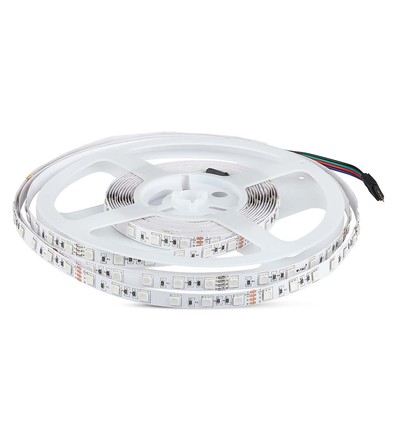 Ruban LED 5m 8W/m RGB+3000K - 12V, IP20, 60 LED par mètre