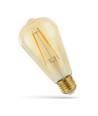 Ampoule LED E27 2W - ST64, filament, verre ambré, extra chaud