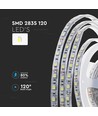 Ruban LED 5m 8W/m étanche - 24V, IP65, 120 LED par mètre, 6500K