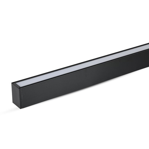 Luminaire suspendu linéaire LED 40W, noir - Samsung LED chip, 6400K, 120cm, 5 ans de garantie