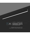 Luminaire suspendu linéaire LED 40W, noir - Samsung LED chip, 4000K, 120cm, 5 ans de garantie