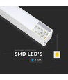 Luminaire linéaire LED 120cm 40W avec Samsung chip - Blanc, angle 120°, incl. suspension par câble 1,5m