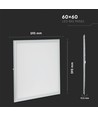 Panneau LED 40W 60x60 Puce Samsung 4000K