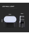 Applique murale LED 5W - IP65, noir, 110x54x97mm, source lumineuse incluse