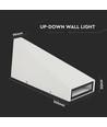 Applique murale LED 6W - Blanc, 3000K, 450lm, IP20 intérieur