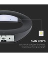 Applique murale LED 9W - Noir, 1070lm, 3000K, aluminium, intérieur