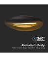Applique murale LED 9W - Noir, 1070lm, 3000K, aluminium, intérieur