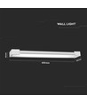 Applique murale LED rectangulaire 18W - rotative 360°, 4000K, IP44, 60cm, source lumineuse incluse