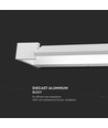 Applique murale LED rectangulaire 18W - rotative 360°, 4000K, IP44, 60cm, source lumineuse incluse