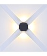 Applique murale ronde 4W - LED, 4000K, IP65, boîtier noir