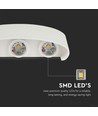 Applique murale 5W - LED, 3000K, blanc sable