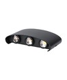Applique murale LED 5W, IP65 - Noir, 630lm, blanc chaud, éclairage haut/bas, extérieur/intérieur