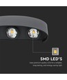 Applique murale LED 5W, IP65 - Noir, 630lm, blanc chaud, éclairage haut/bas, extérieur/intérieur