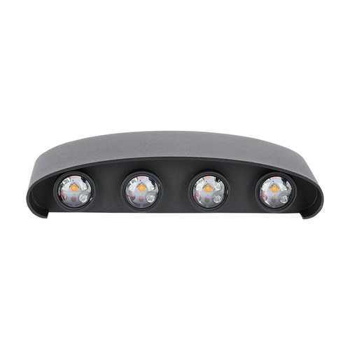 Applique murale LED 7W, noir - IP65, 3000K, double faisceau, extérieur