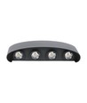 Applique murale LED 7W, noir - IP65, 3000K, double faisceau, extérieur