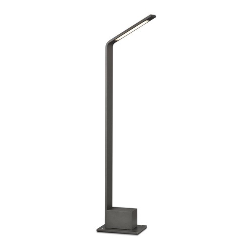 Borne de jardin LED 6W, 80cm, IP65 - Gris, 810lm, 4000K, luminaire d'extérieur