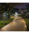 Borne de jardin LED 6W, 80cm, IP65 - Gris, 810lm, 4000K, luminaire d'extérieur