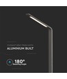 Borne de jardin LED 6W, 80cm, IP65 - Gris, 810lm, 4000K, luminaire d'extérieur