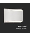 Applique murale LED 10W haut/bas - Bridgelux chip, IP54, blanc, 4000K
