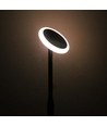 Lot de 2 bornes solaires LED 3W - IP65, 2-en-1 piquet ou pied, hauteur réglable 42-80cm, noir/blanc, avec batterie