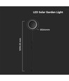 Borne solaire LED 8W Solara - IP65, 360 degrés, hauteur réglable, capteur crépusculaire, avec batterie