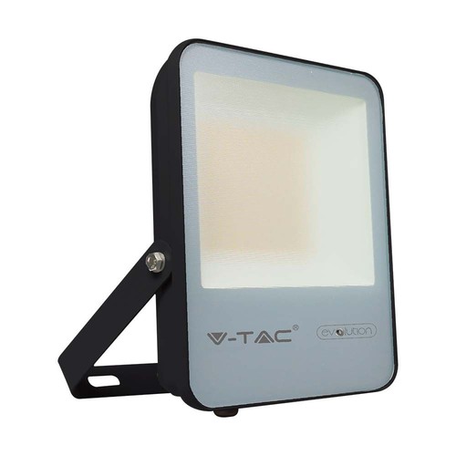Projecteur LED 50W - 6400K Boîtier Noir, Verre Gris, 185lm/W