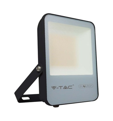 Projecteur LED 50W - 6400K Boîtier Noir, Verre Gris, 185lm/W