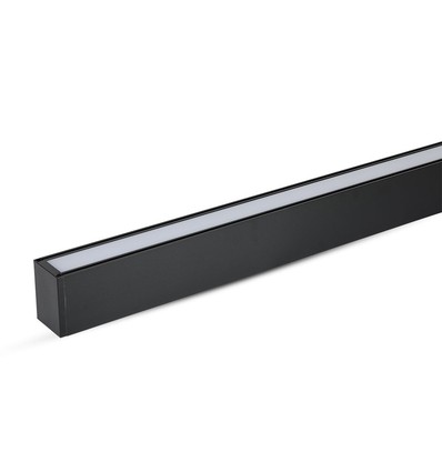 Rail LED 120cm 40W avec puce Samsung - 3400lm, dimmable, aluminium argent/noir, 6400K