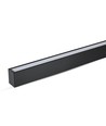 Rail LED 120cm 40W avec puce Samsung - 3400lm, dimmable, aluminium argent/noir, 6400K