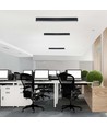 Rail LED 120cm 40W avec puce Samsung - 3400lm, dimmable, aluminium argent/noir, 6400K