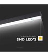Rail LED 120cm 40W avec puce Samsung - 3400lm, dimmable, aluminium argent/noir, 6400K