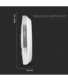 Plafonnier LED designer 40W - 4000lm, 3-en-1 CCT, dimmable avec télécommande, Ø39,5cm, Wave cover