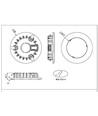 Spot pour meuble Ø6,8cm Unni68 RA95 - 12V DC, Perçage : Ø5,6 cm, Dimensions : Ø6,8 cm, Blanc mat
