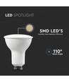 6 pcs. 4,5W LED ampoules - GU10, 400lm, 110 degrés, verre dépoli