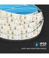 5m 12W/m LED strip, Samsung LED chip - 12V, 120 LED par mètre, IP20, 10mm largeur
