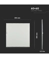 Panneau LED 60x60, 29W - 137lm/W, 6400K, cadre blanc, IP20 intérieur