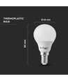 3 pcs. Ampoule LED E14 4,5W sphérique - P45, blanc chaud, remplace 40W