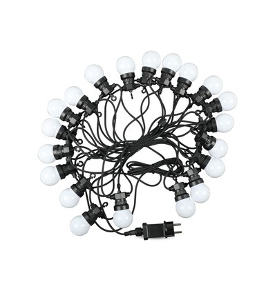 Guirlande lumineuse LED 0,5W - 10m, 20 ampoules, prise EU, 6000K, 24V