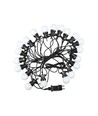 Guirlande lumineuse LED 0,5W - 10m, 20 ampoules, prise EU, 6000K, 24V