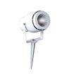 Spot de jardin LED 12W avec piquet - IP65, 3000K, blanc, 20 degrés, aluminium