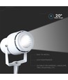Spot de jardin LED 12W avec piquet - IP65, 3000K, blanc, 20 degrés, aluminium