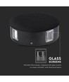 Applique murale LED ronde 3W Ø15cm - IP65, noir, 3000K, extérieur, source lumineuse incl.
