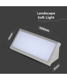 Applique murale extérieure LED 12W - IP65, gris, 1250lm, 4200K, design oblique